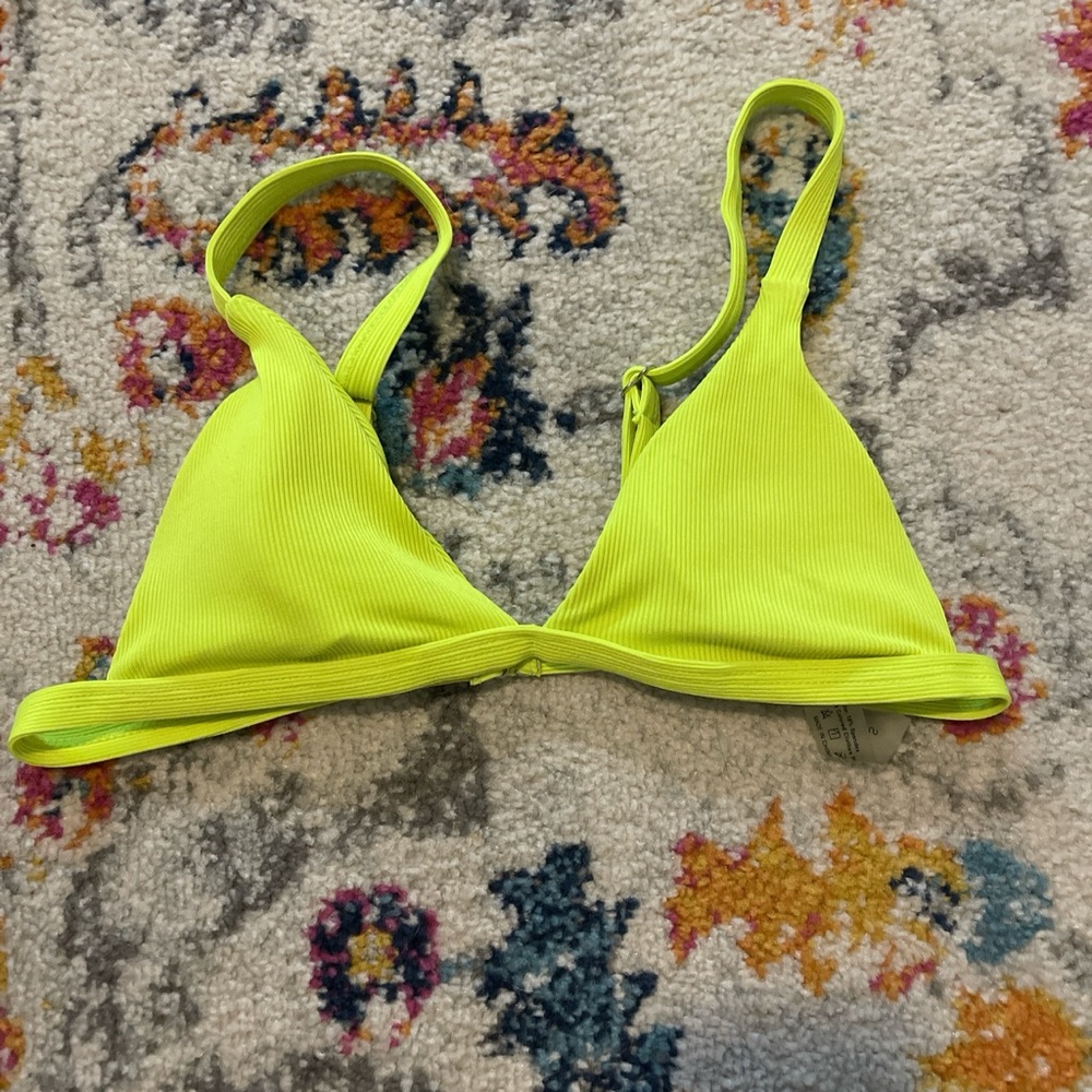 small bright yellow top with padding